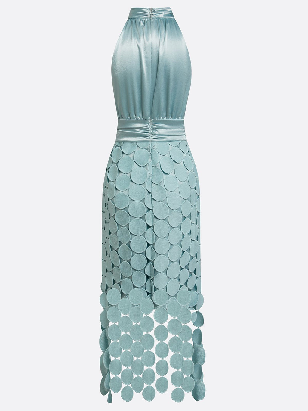 Georgia | Halter Neck Textured Midi Dress