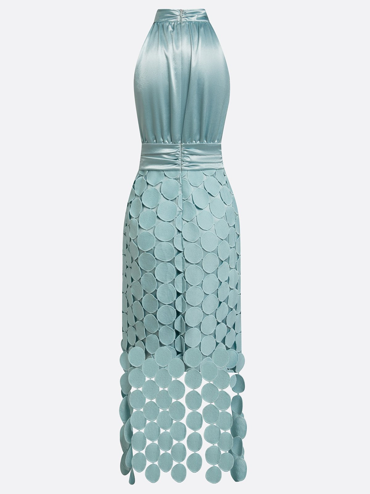 Georgia | Halter Neck Textured Midi Dress