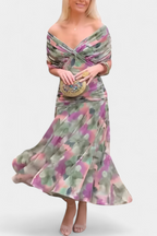 Fiona | Off-Shoulder Elegant Maxi Dress