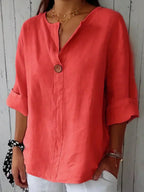 Nadine | Casual V-Neck Blouse