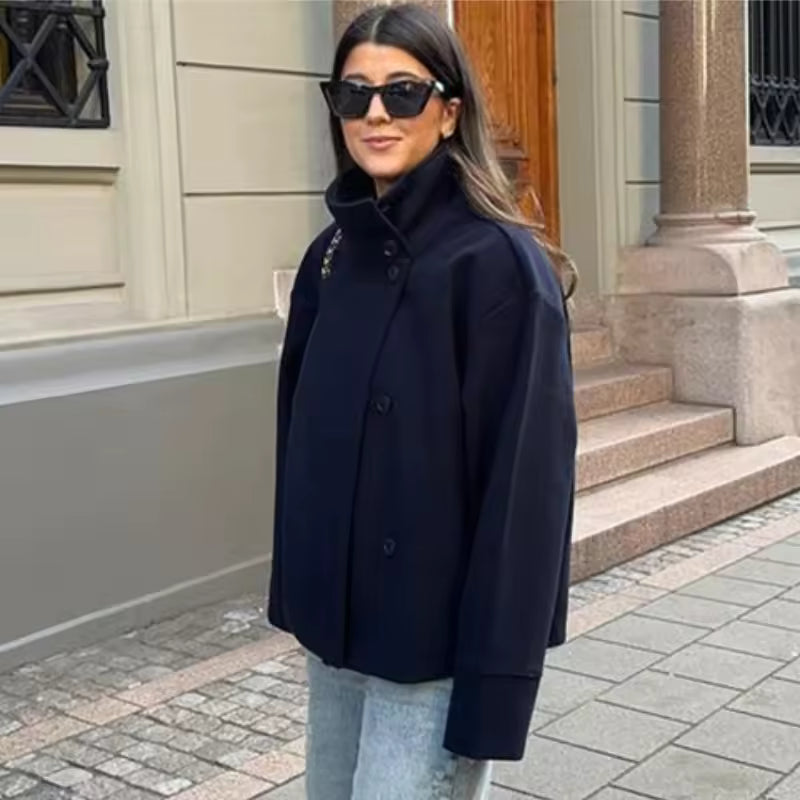 Maple | Oversized Button-Front Jacket