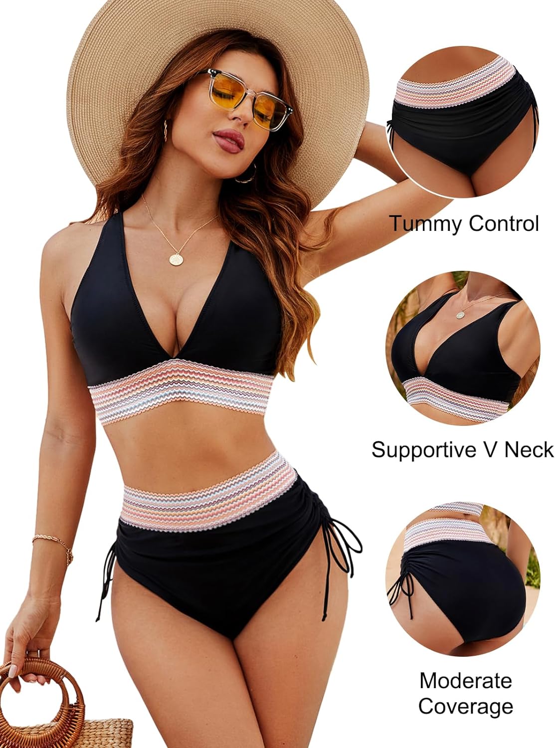 Paige | Tummy Control Bikini Set with Drawstring