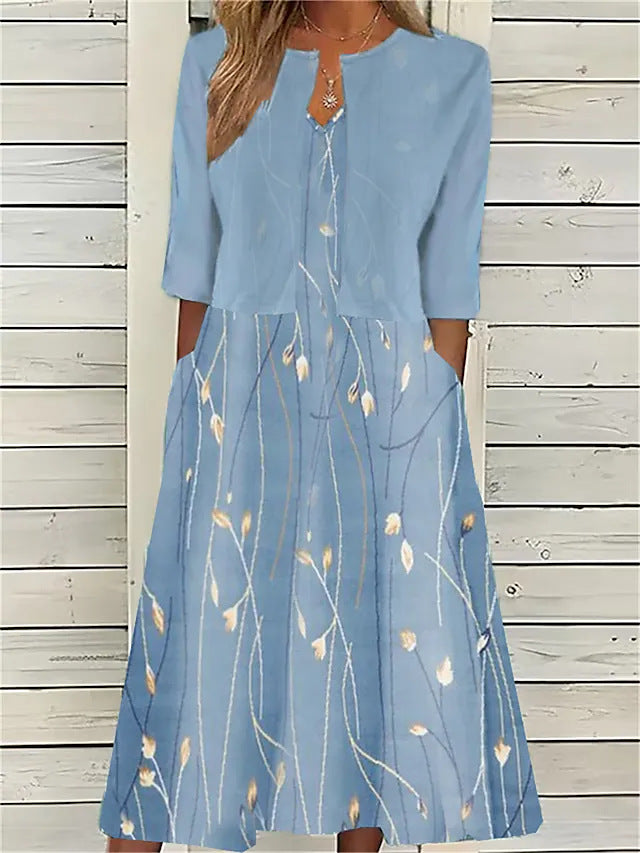 Camille | Floral Two-Piece Midi Dress