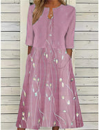 Camille | Floral Two-Piece Midi Dress