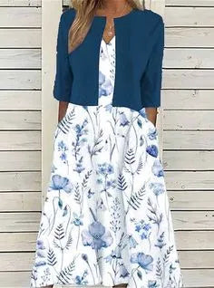 Camille | Floral Two-Piece Midi Dress