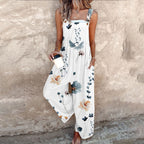 Coralee | Wide-Leg Statement Print Dungarees