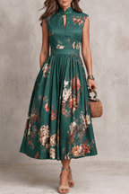 Verity | Women's Sleeveless Floral Midi Dress