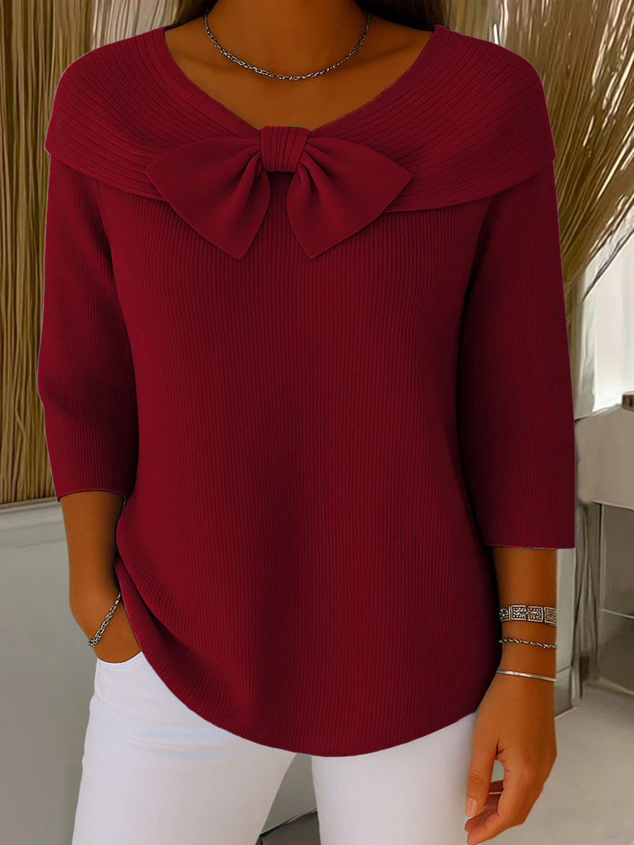 Helena | Bow Detail Knit Sweater