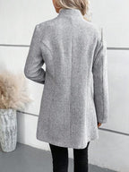 Diane | Classy Collarless Long Sleeve Outerwear