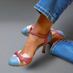 Hedy | Colorblock Bow Heels