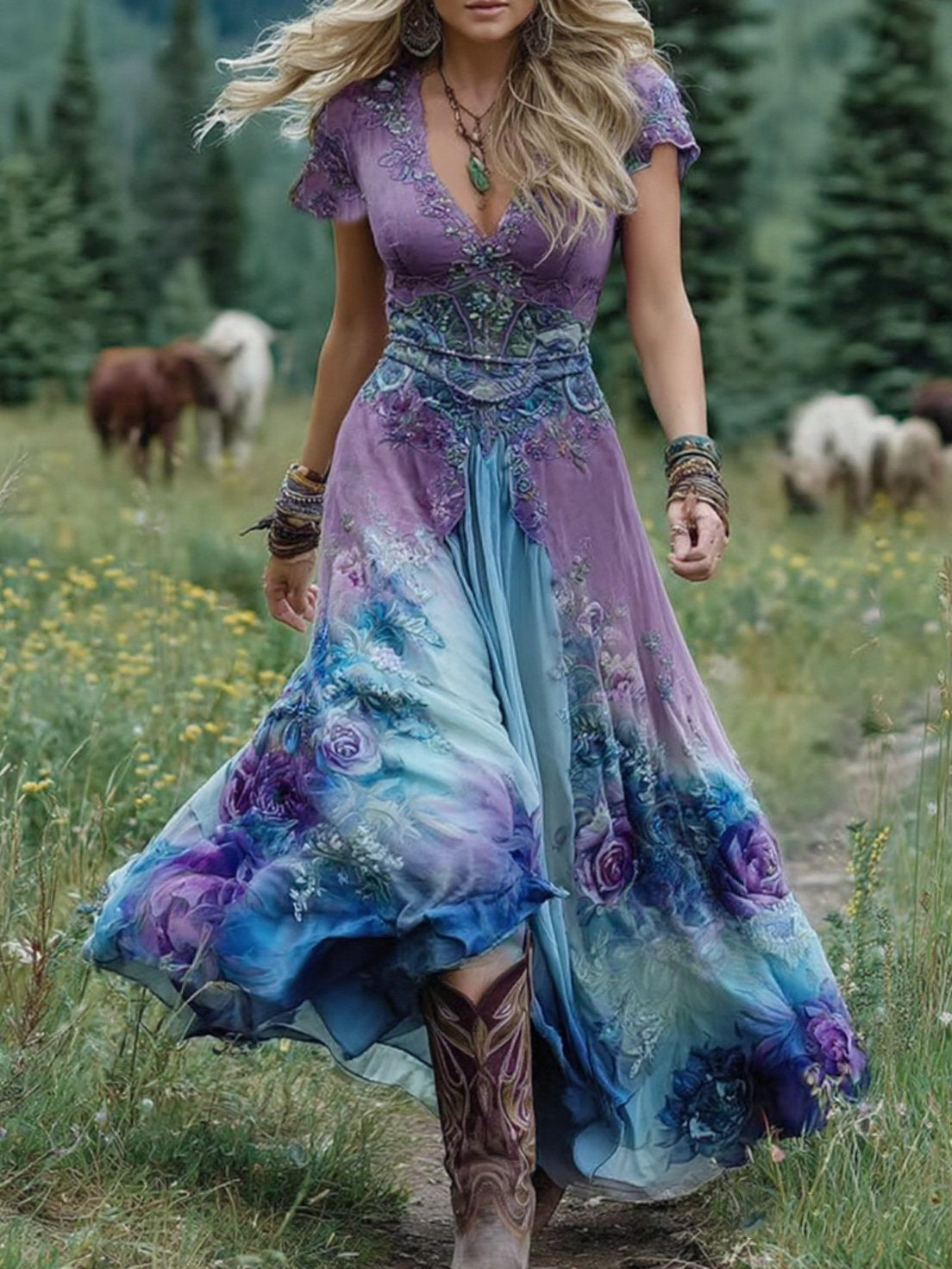 Genevieve | Floral Maxi Dress