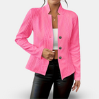 Delfina | Textured Button Blazer
