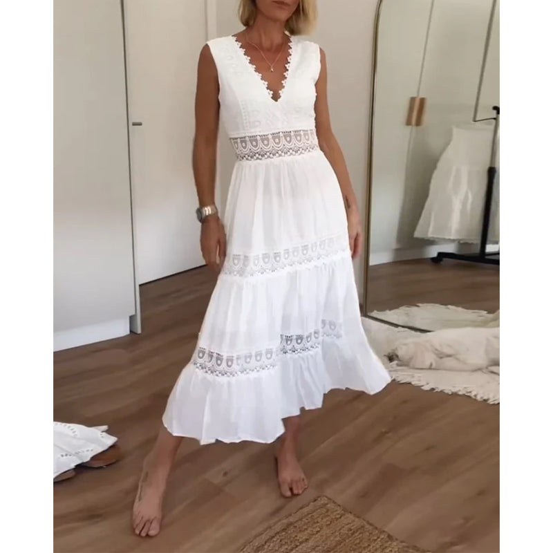 Colette | Lace Tank Midi Dress