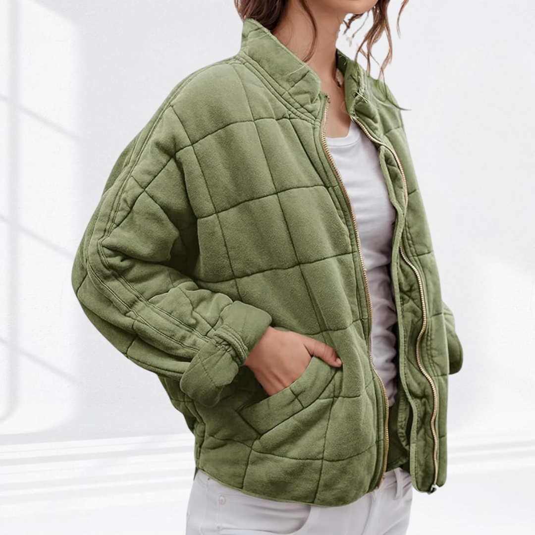 Estelle | Quilted Comfort Jacket with Round Neck