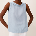 Adeline | Longline Sleeveless Linen Top