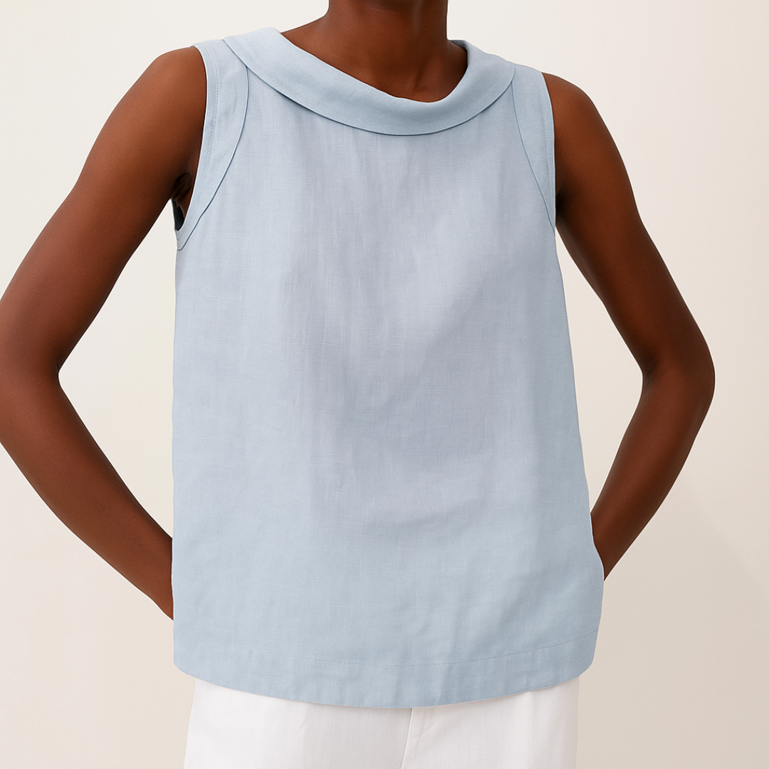 Adeline | Longline Sleeveless Linen Top