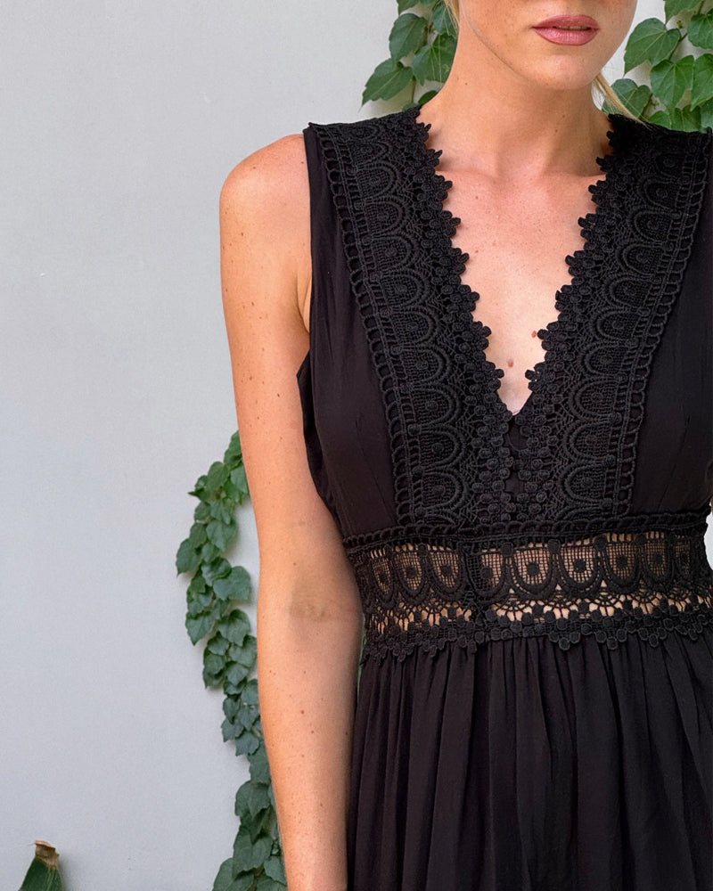 Colette | Lace Tank Midi Dress