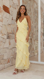 Amara | Draped Flowing Maxi Dress