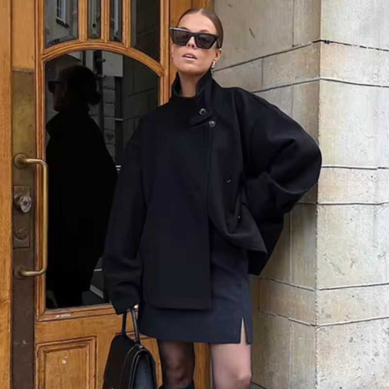 Maple | Oversized Button-Front Jacket