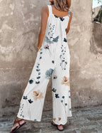 Coralee | Wide-Leg Statement Print Dungarees