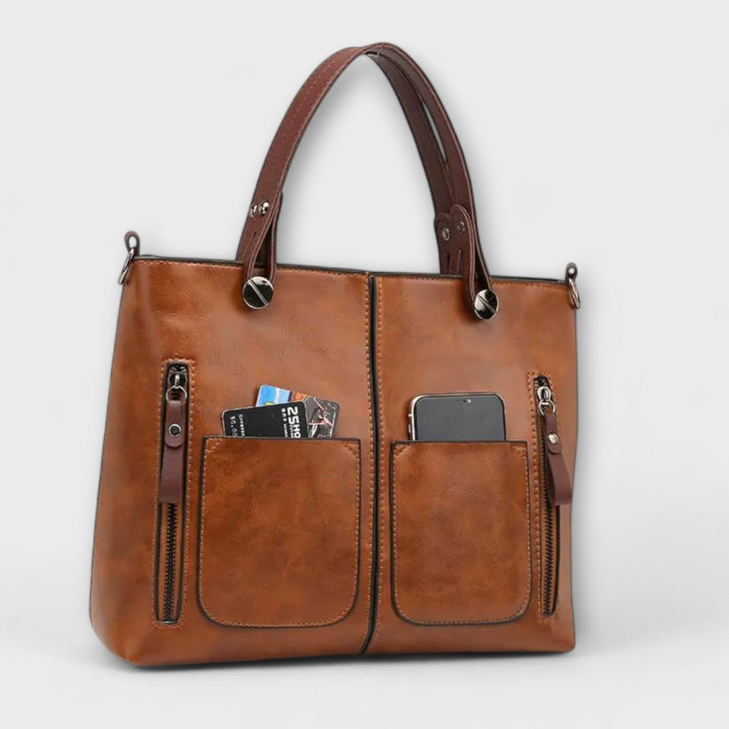 Sabrielle | Vintage Tote with Twin Front Pockets