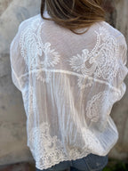 Yvonne | Embroidered Lace Blouse
