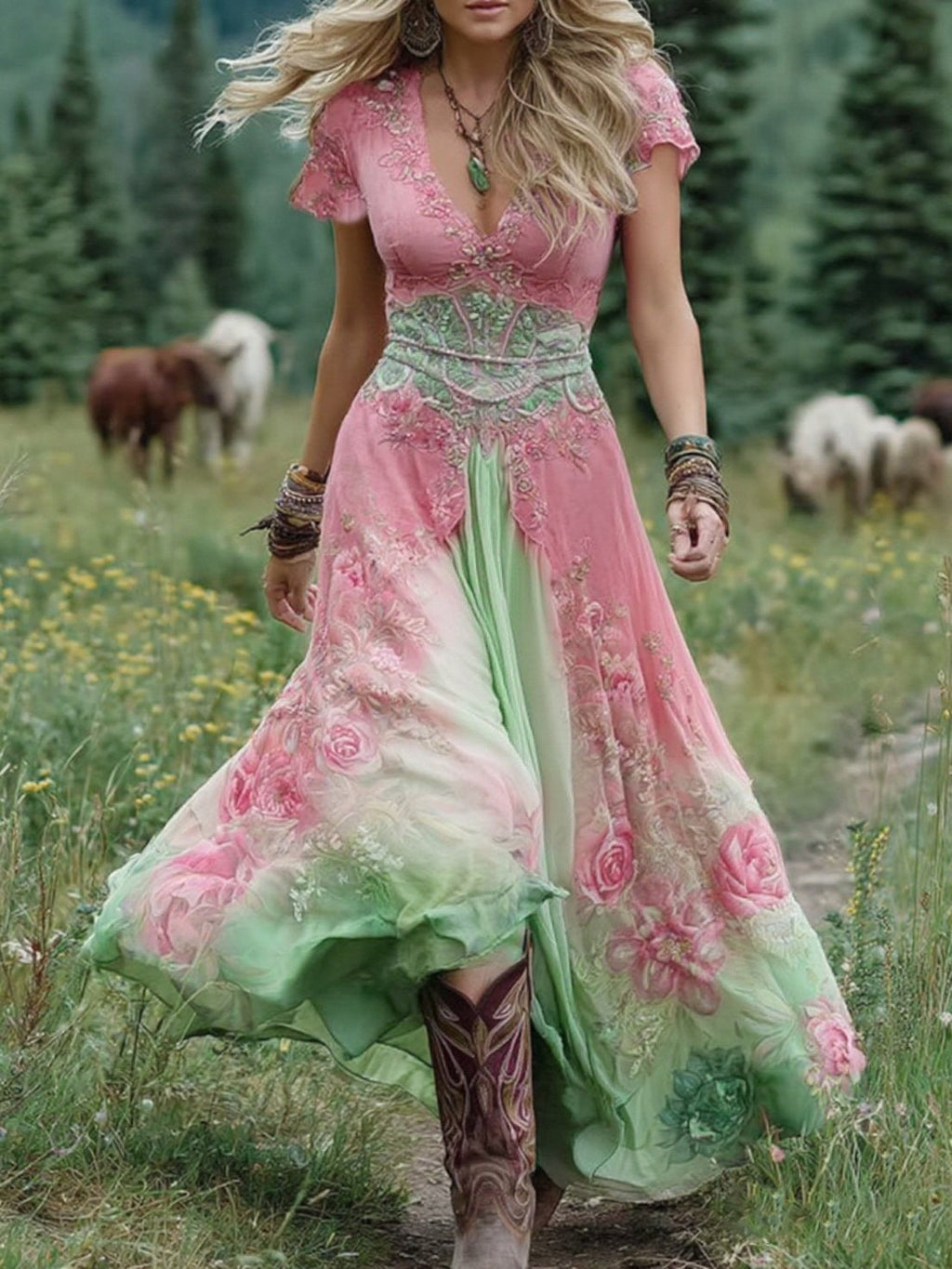 Genevieve | Floral Maxi Dress