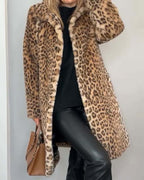 Vivian | Leopard Print Long Coat