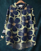 Odile | Women's Floral Shirt with Ruffle Detail