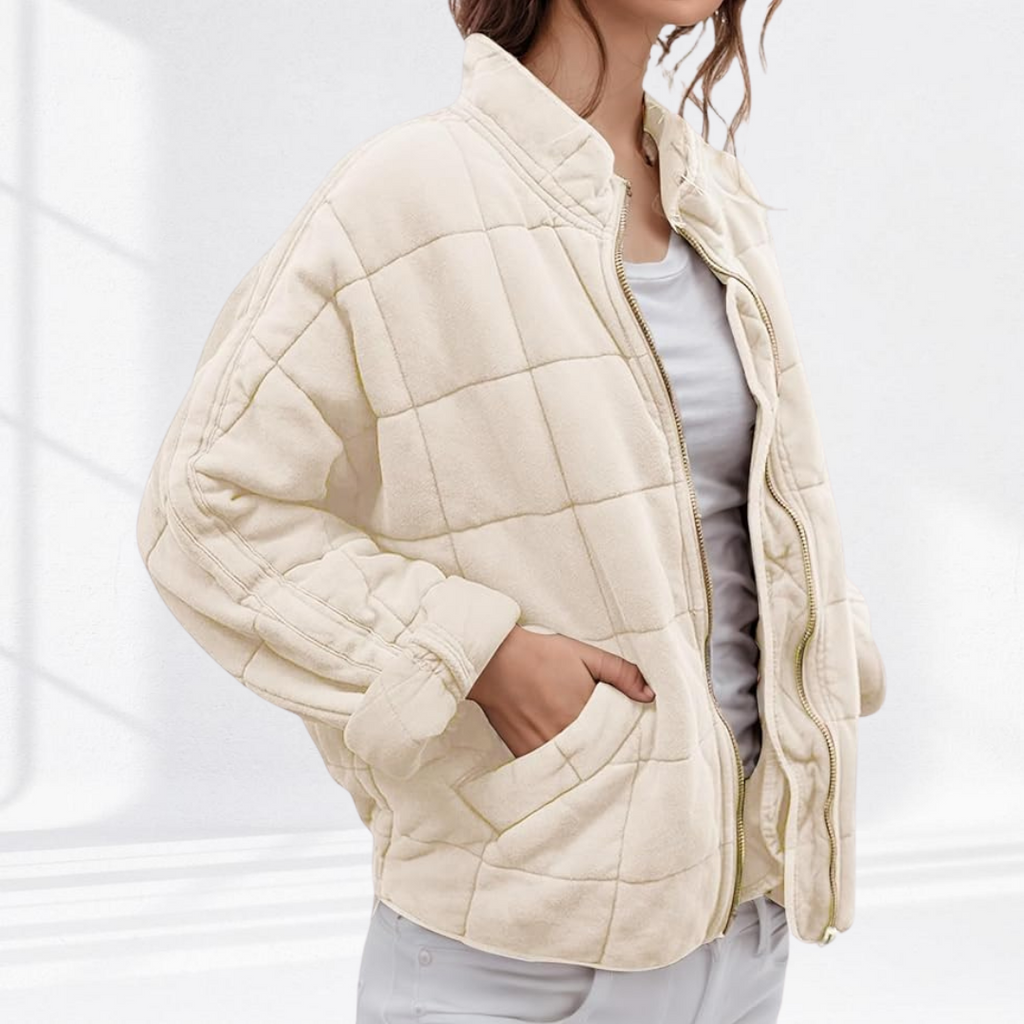 Estelle | Quilted Comfort Jacket with Round Neck