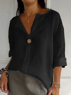 Nadine | Casual V-Neck Blouse