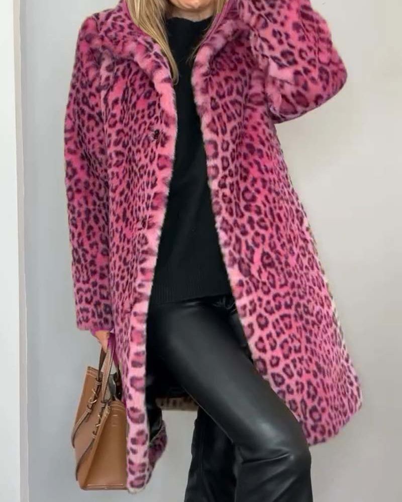 Vivian | Leopard Print Long Coat