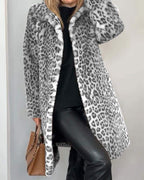Vivian | Leopard Print Long Coat