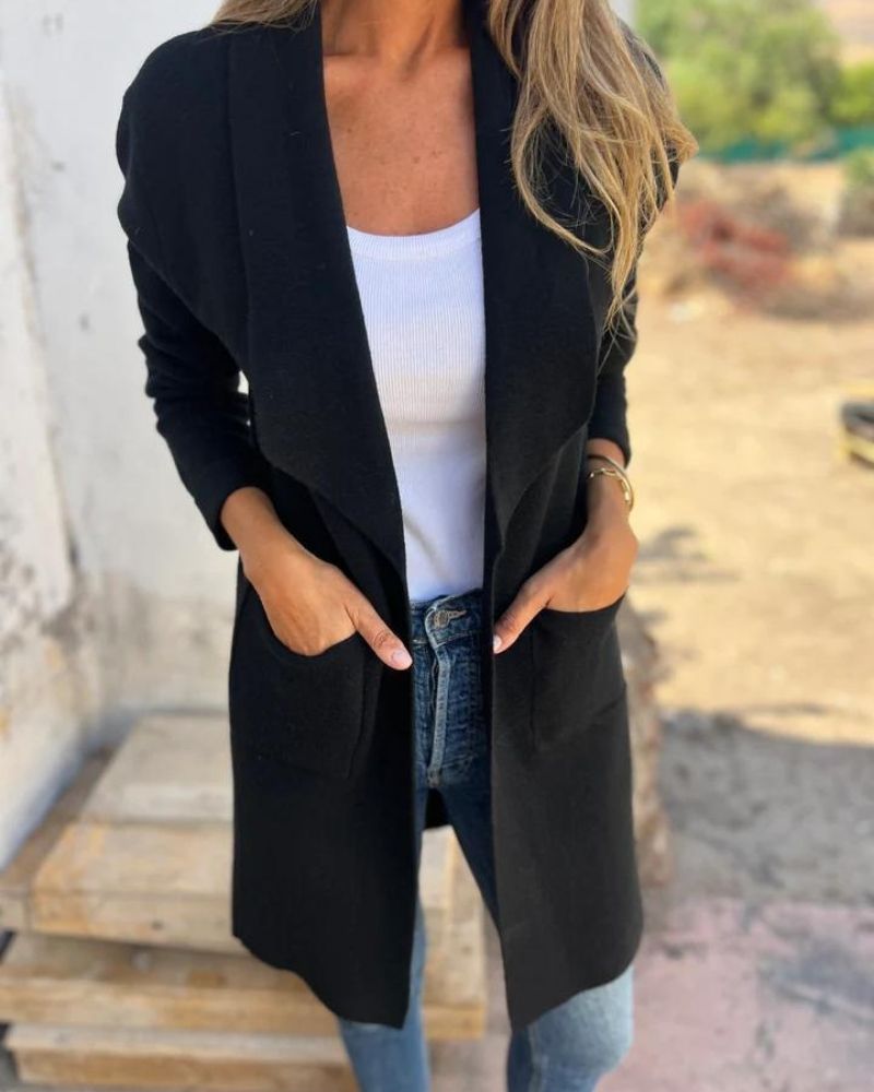 Emily | Lapel Cardigan Jacket with Pockets