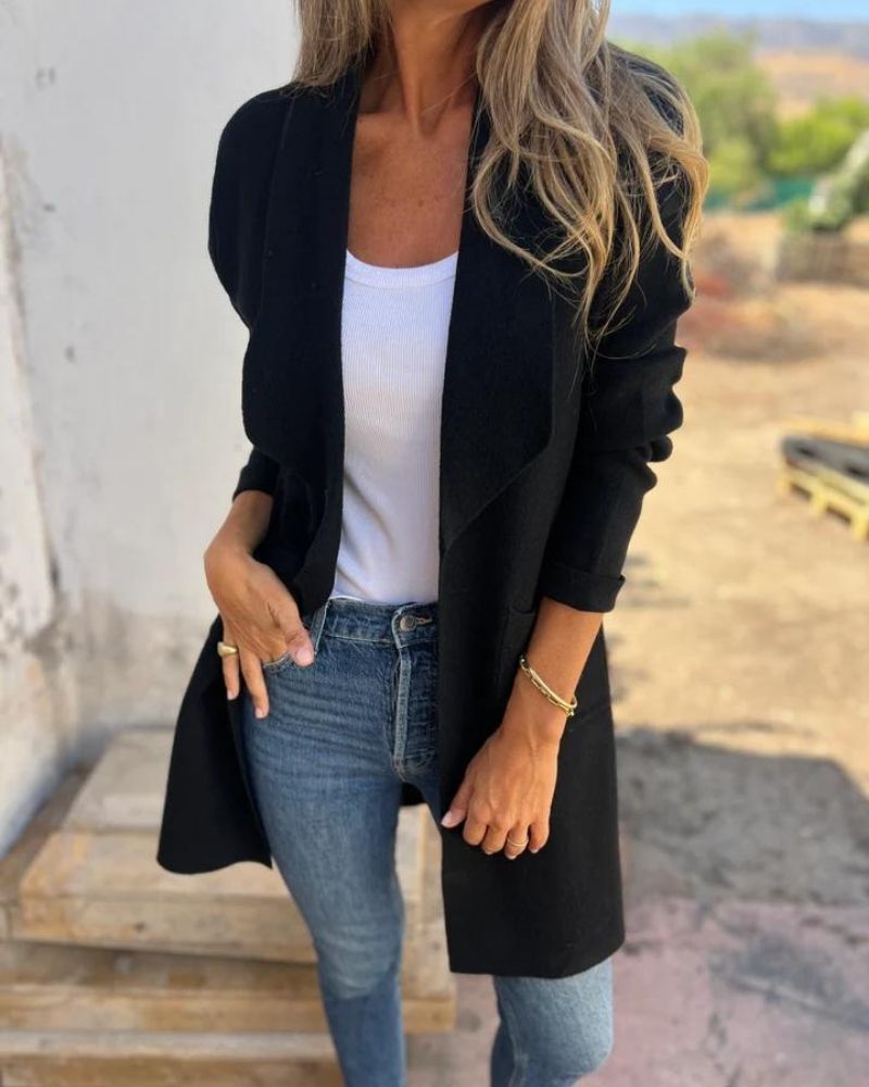Emily | Lapel Cardigan Jacket with Pockets