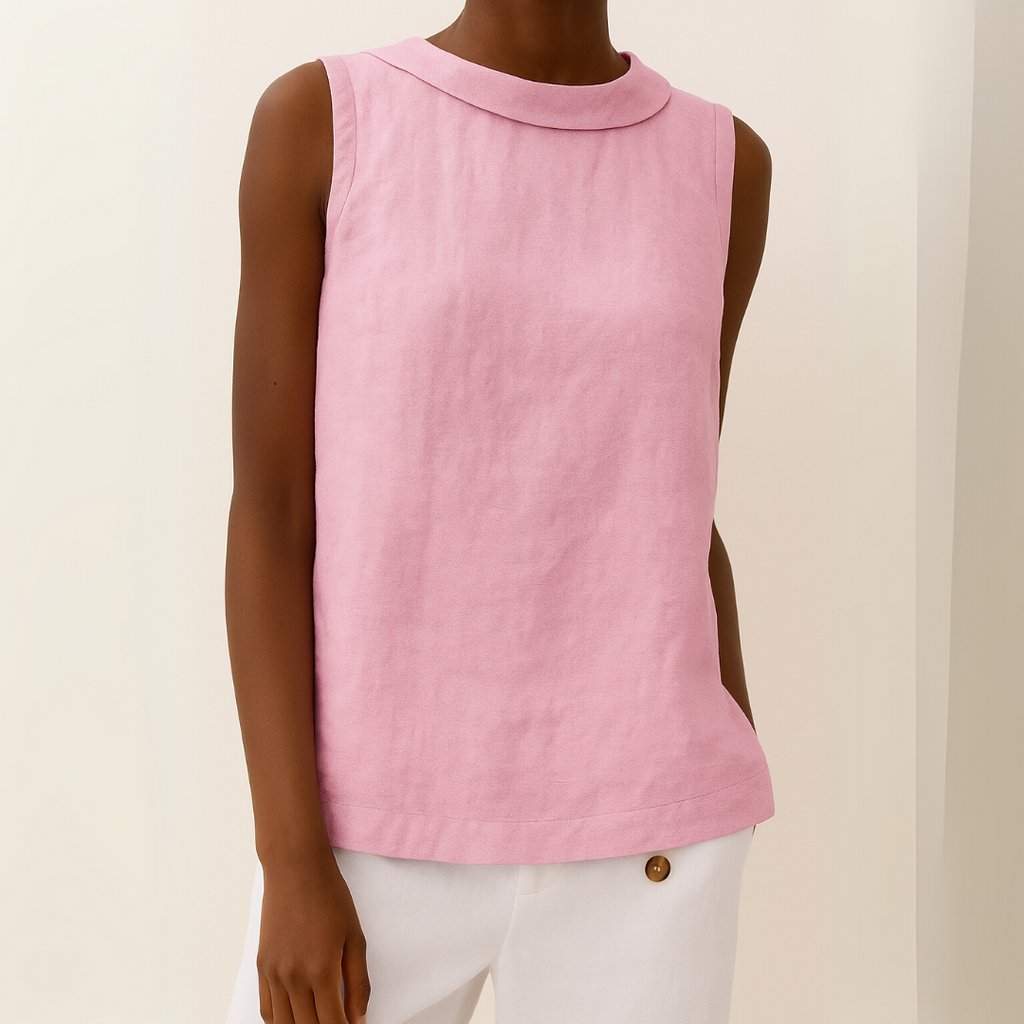 Adeline | Longline Sleeveless Linen Top
