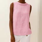 Adeline | Longline Sleeveless Linen Top