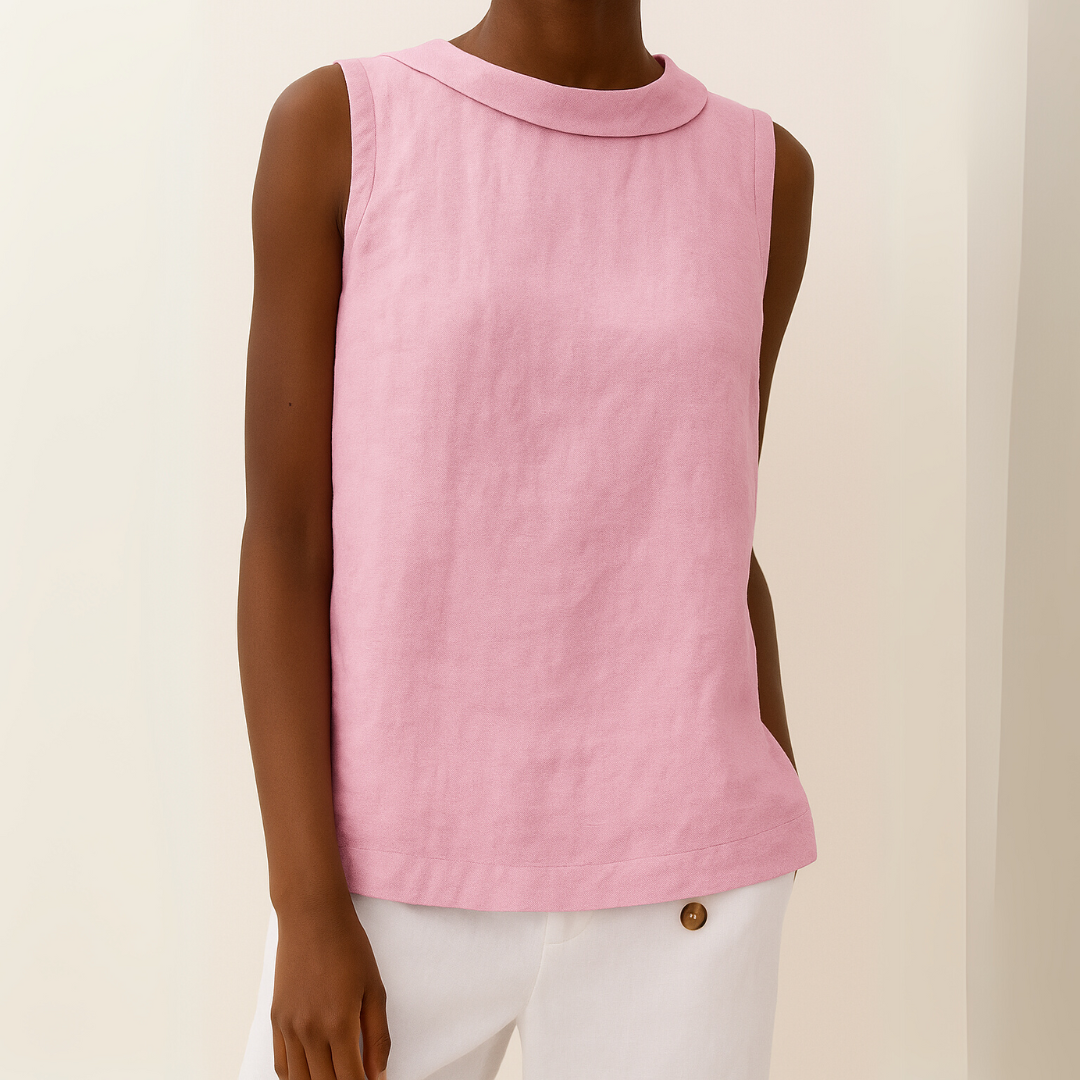 Adeline | Longline Sleeveless Linen Top