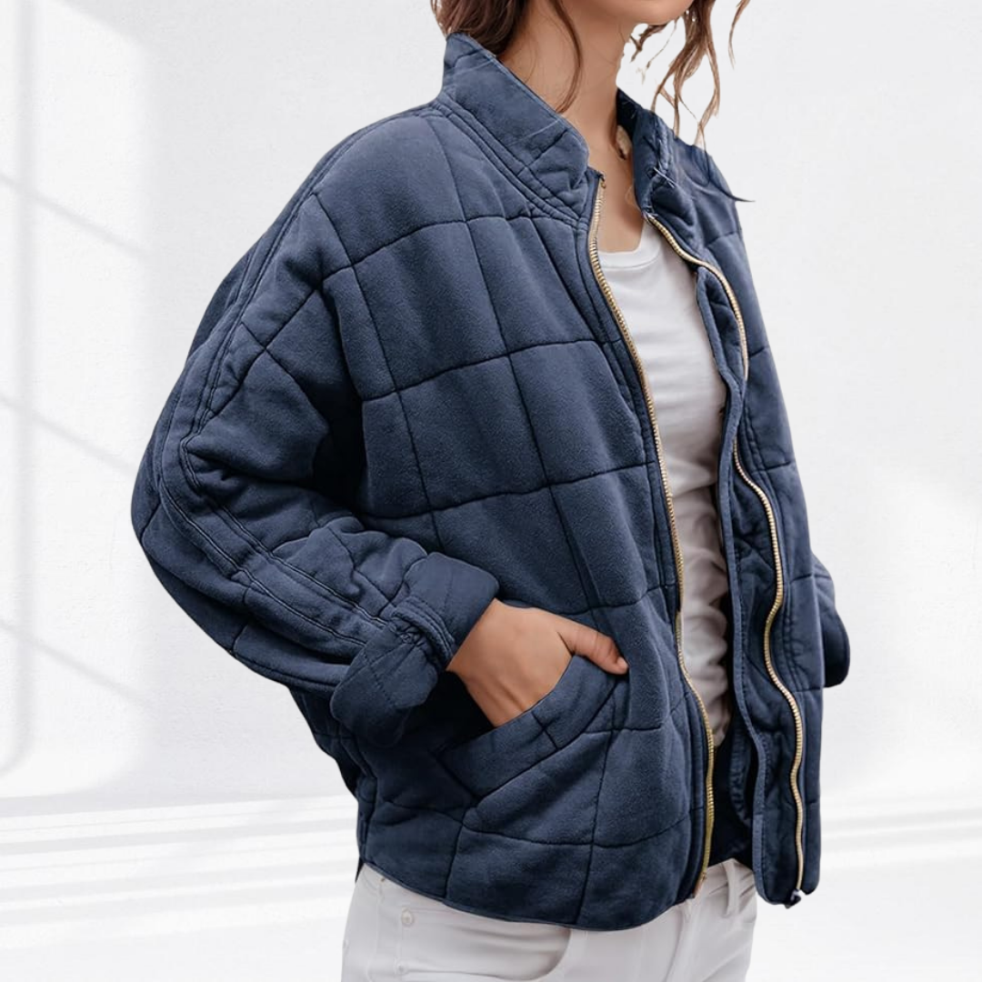 Estelle | Quilted Comfort Jacket with Round Neck