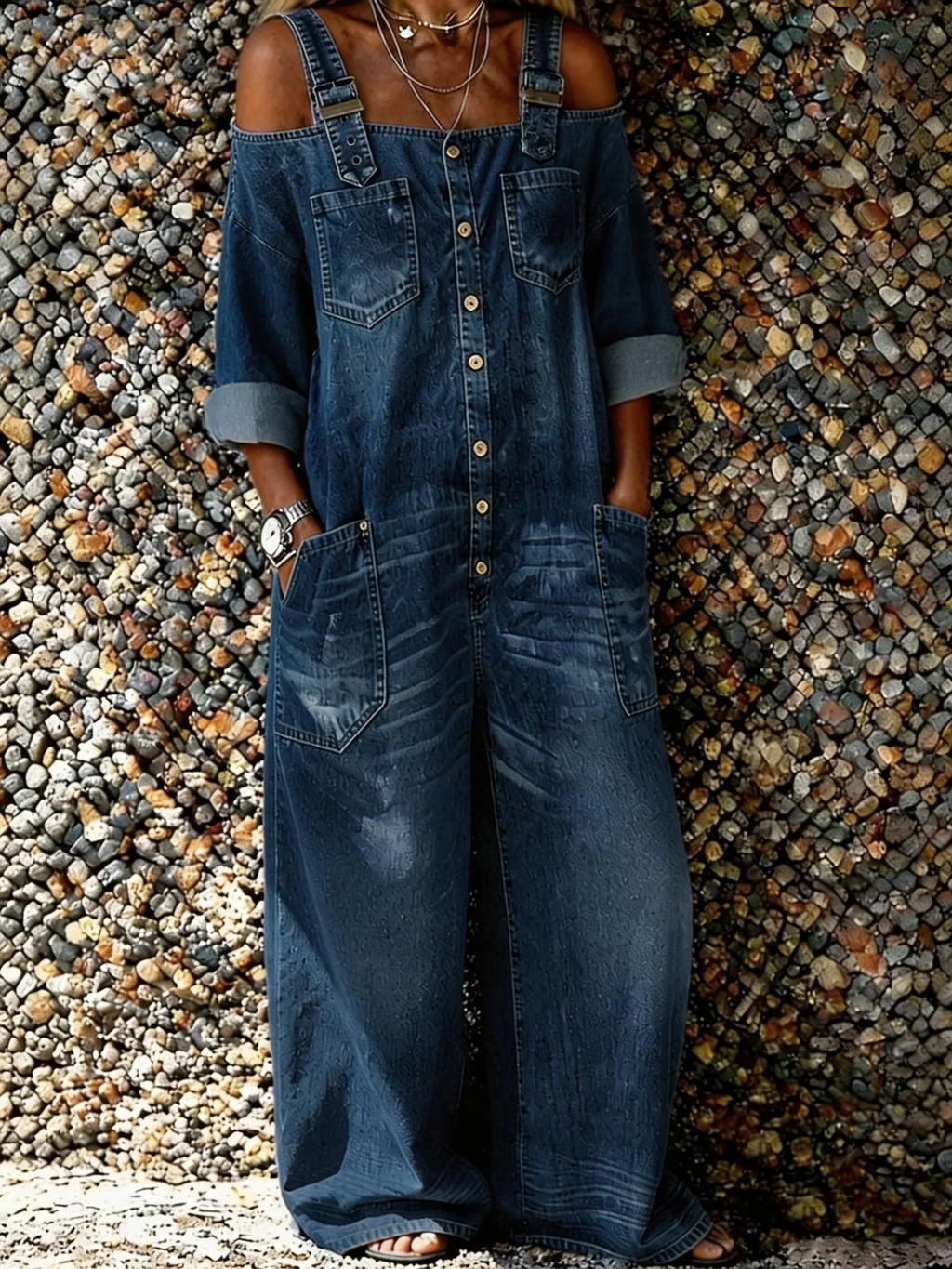 Zoe | Denim Overall Jumpsuit