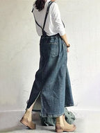 Demi | Denim Overall Dress