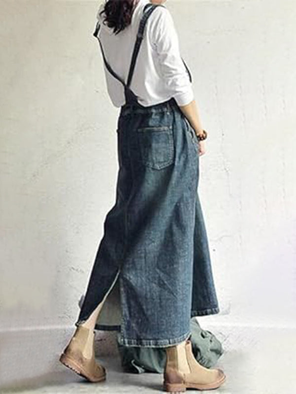 Demi | Denim Overall Dress