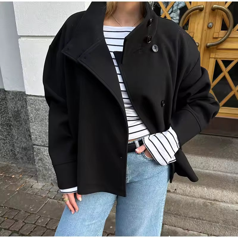 Maple | Oversized Button-Front Jacket