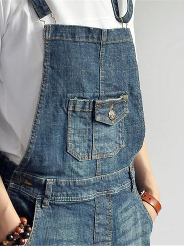 Demi | Denim Overall Dress