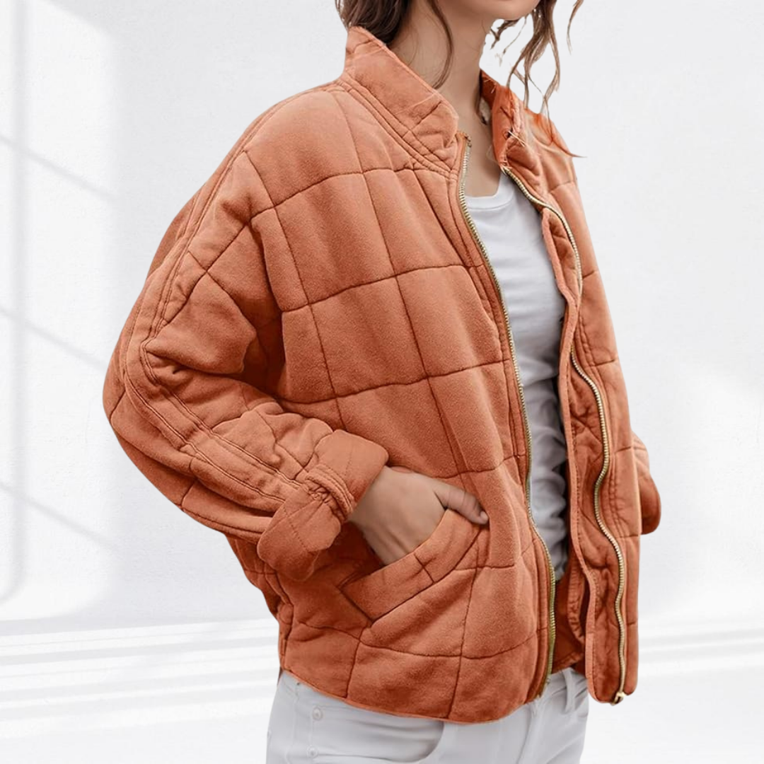 Estelle | Quilted Comfort Jacket with Round Neck