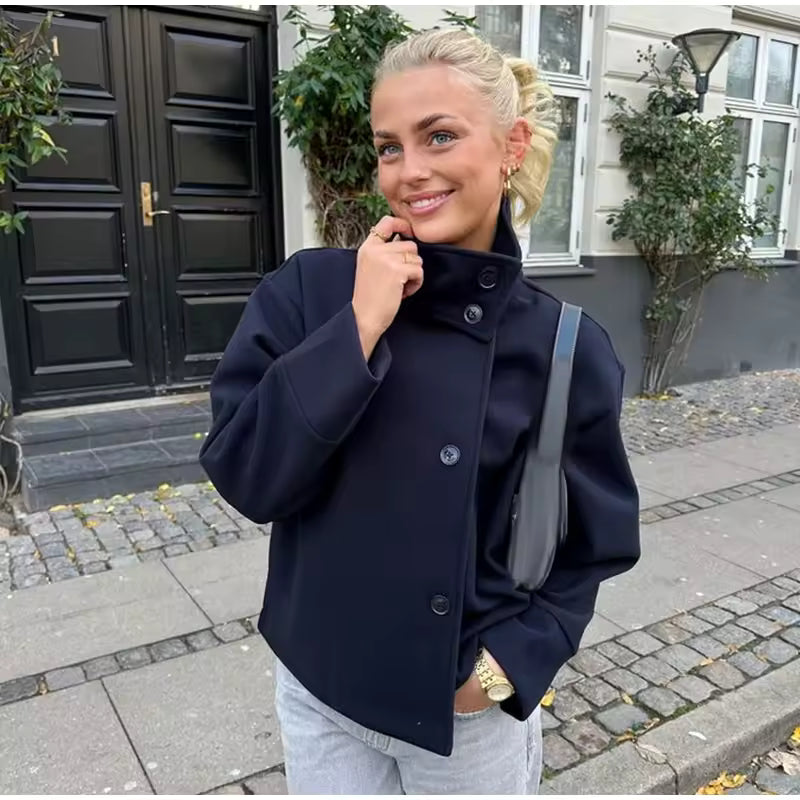 Maple | Oversized Button-Front Jacket