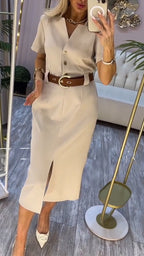 Elodie | Casual Layering Midi Dress