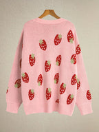 Cecile | Strawberry Motif Cardigan
