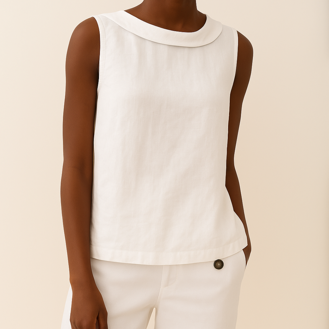 Adeline | Longline Sleeveless Linen Top