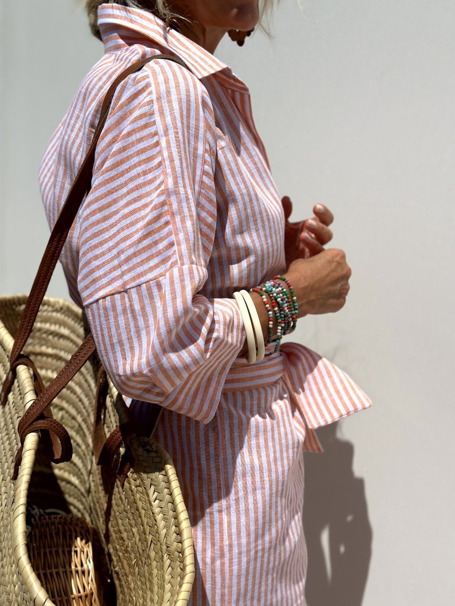 Delaney | Striped Shirt Dress